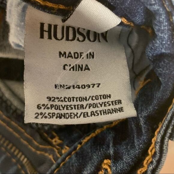 Hudson Kaite Distressed Skinny Jeans Girls Size 14 Dark Wash - Picture 3 of 5
